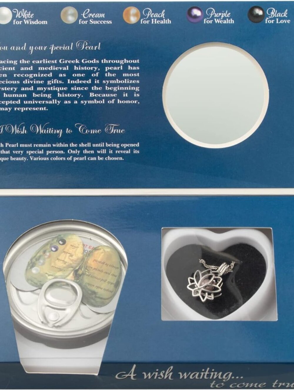 Wish Pearl Necklace Kit, DIY Necklace Making Kit, lotus Necklace Cage Locket Cul